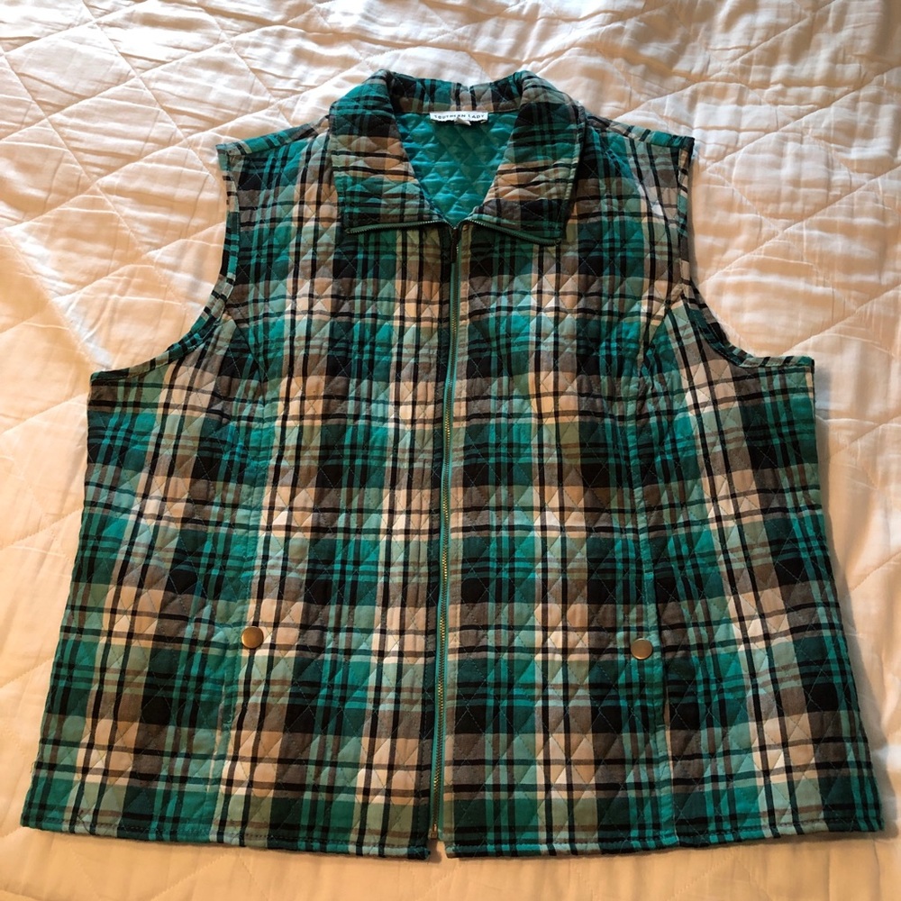 Southern Lady Quilted Zipper Vest